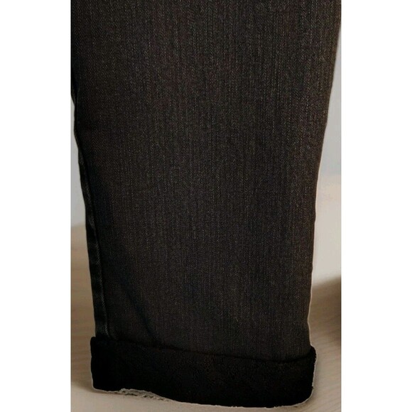 Chico's Women's Cropped Pants Size 1.5 US 10 Black Lace Hem Cotton - Picture 4 of 9